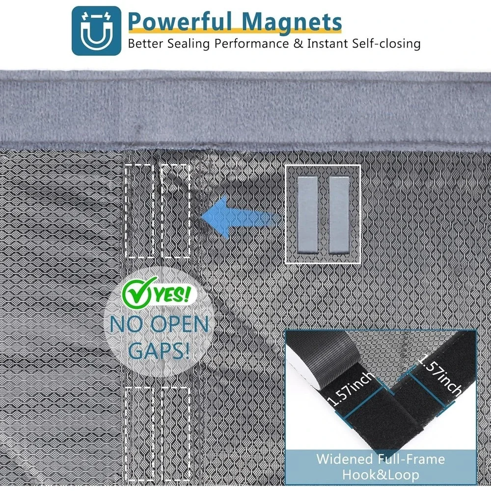 HOOTOWN Magnetic Thermal Door Curtain 34x82 | Insulated Draft Stopper | New